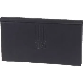 Diář Diář týdenní kapesní A6 horizontální Vivella - koženka černá