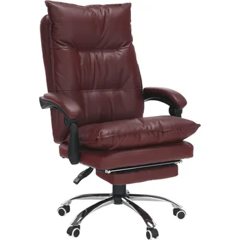 Tempo Kondela Kancelářské křeslo s podnoží, ekokůže bordóvá, DRAKE