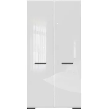 Šatní skříň Brwcz ASSEN SZF2D/20/10 bílá/bílý lesk***POSLEDNÍ KUS