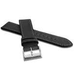 LAVVU LSZUI22 Tmavě šedý prošitý řemínek Slim z luxusní kůže Top Grain - 22 mm