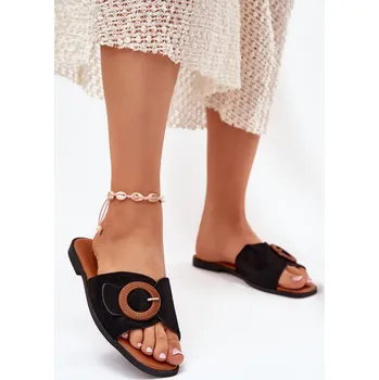 Dámské pantofle Klasické Dámské Plážové Pantofle Scazze Barva: Černá, Velikost: 41