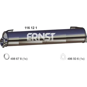 Tlumič výfuku Zadní tlumič výfuku ERNST 116121