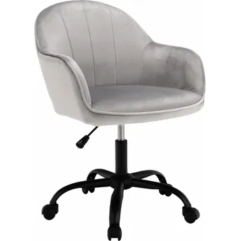 Tempo Kondela Kancelářské křeslo, Velvet látka světle šedá/černá, Erol