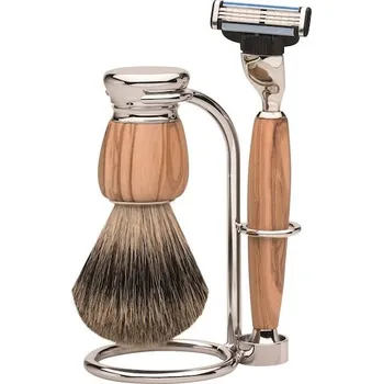 Holicí strojek ERBE Shaving-Shop Holici-sadyHolicí sada Mach 3 Premium Milano Olivové dřevo 1 Stk. (4 806,00 Kč / 1 ks.)