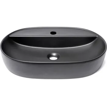 Umyvadlo Swiss aqua technologies Umyvadlo na desku SAT Infinitio 60x40 cm černá mat bez přepadu SATINF6040BKM