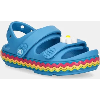 Dívčí obuv Dětské sandály Crocs CROCBAND CRUISER RICRAC SANDAL T 211032.CROCS.CROCBAND.C modrá 55X, EUR 27/28