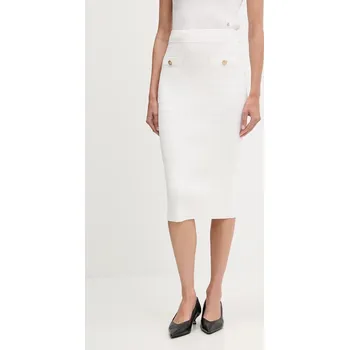 Dámská sukně Sukně Guess EVANGELINE bílá barva, midi, pouzdrová, W5YD66 Z0130 W5YD66.Z0130 00X, vel. M