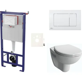 Klozet Siko Cenově zvýhodněný závěsný WC set SAT do lehkých stěn / předstěnová montáž+ WC VitrA Normus SSNOR20K