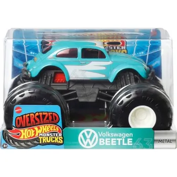 autíčko HOT WHEELS MONSTER TRUCKS VOZIDLO AUTÍČKO AUTO ZVĚTŠENÝ VOLKSWAGEN BEETLE