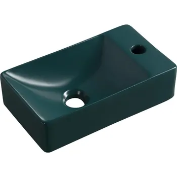 Umyvadlo Sapho MARGITHA keramické umývátko 38x22cm, otvor pro baterii vpravo, petrolejová