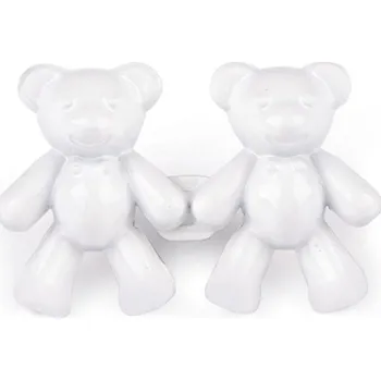 Ozdobné zapínání / zkracovač bez šití 20x40 mm, malé, 1 bílá