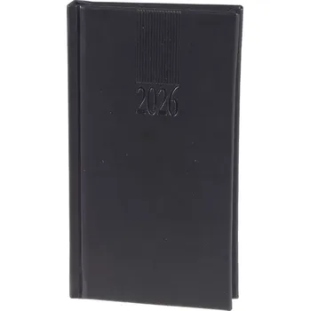 Diář Diář týdenní kapesní A6 Vivella - koženka černá