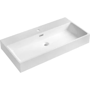 Umyvadlo Sapho AQUATIC umyvadlo, litý mramor, 90x46cm, bílá