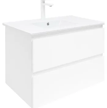 Šatní skříň Swiss aqua technologies Koupelnová skříňka s umyvadlem SAT B-Way 79x50x45 cm bílá lesk BWAY280WU4B2