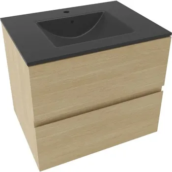 Šatní skříň Naturel Koupelnová skříňka s umyvadlem Verona 60x50x45,5 cm světlé dřevo mat VERONA60SDU4