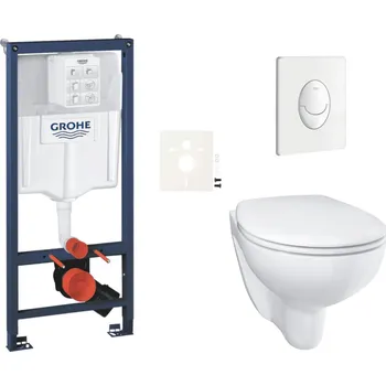Klozet Grohe Závěsný wc set do lehkých stěn / předstěnová montáž Bau Ceramic SIKOGRSBAUSASH0