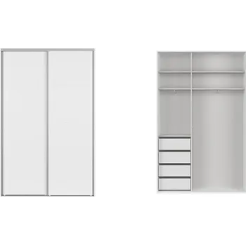 Šatní skříň Brwcz Skř. FLEX (š. 150) ZESTAW 19 bílá