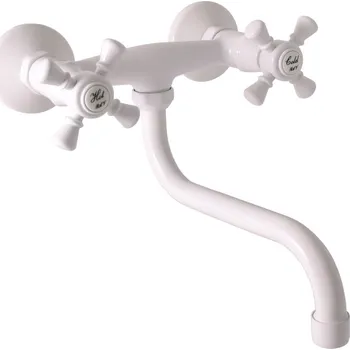 Vodovodní baterie Rav slezák Dřezová baterie RAV SLEZÁK Morava 150 mm bílá MK301.5/21B