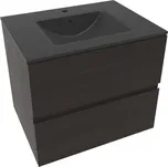 Naturel Koupelnová skříňka s umyvadlem Verona 60x50x45,5 cm tmavé dřevo mat VERONA60TDU4