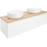 Swiss aqua technologies Koupelnová skříňka s krycí deskou SAT B-Way 119x30x45 cm bílá lesk BWAY120WDOAKU2