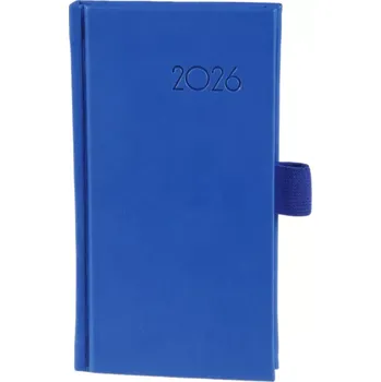 Diář Diář týdenní kapesní A6 Color - koženka modrá