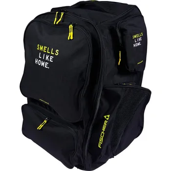 Sportovní taška Hokejová taška na kolečkách Fischer Backpack Black/Yellow Junior