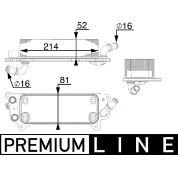 Chladič motoru Chladič oleje, automatická převodovka MAHLE CLC 77 000P