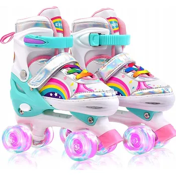 Kolečkové brusle Kolečkové Brusle jchen KLASICKÉ KOLEČKOVÉ BRUSLE BRUSLÍ 4 NASTAVITELNÉ VELIKOSTI růžové vel. 32-36