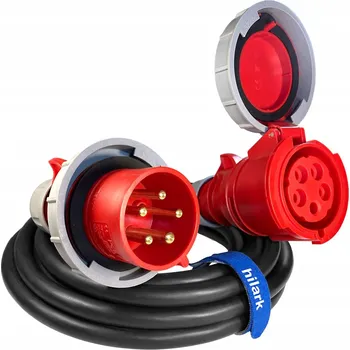 Prodlužovací kabel Prodlužovací Kabel gumový, silový 5x6 H07RN-F IP67 PCE 5P, neoprenový kabel 400V, 5m