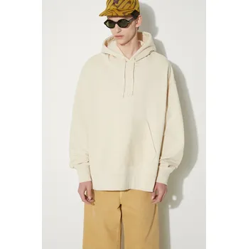 Pánská mikina Bavlněná mikina Vans Premium Standards Baggy Fleece Po LX pánská, béžová barva, s kapucí, hladká, VN000GVSCHW1 80X, vel. M