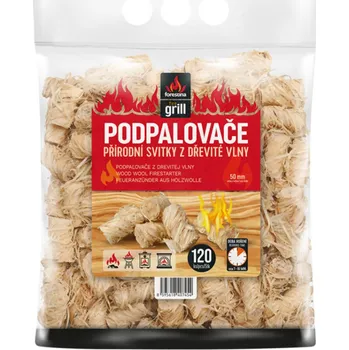 Podpalovač Nohel garden Podpalovač z dřevité vlny 120ks, 50mm