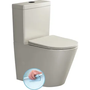 Klozet Sapho PACO WC kombi, Rimless, spodní/zadní odpad, ivory