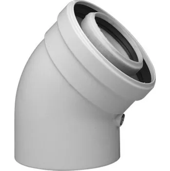 Kouřovod Baxi koleno 45°, 60/100mm, koaxiální odkouření