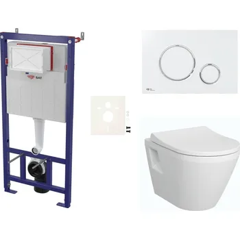 Klozet Siko Cenově zvýhodněný závěsný WC set SAT do lehkých stěn / předstěnová montáž+ WC VitrA Integra SSINTRE70K