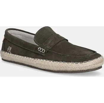 Dámské polobotky Semišové espadrilky Pepe Jeans TOURIST COAST PMS10337 zelená 78X, EUR 45