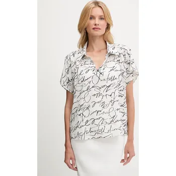 Bavlněná halenka Karl Lagerfeld A3W11039 béžová 01X, vel. 34