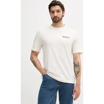 Bavlněné tričko Barbour MOONWELL MTS1465 béžová 01X, vel. XXL