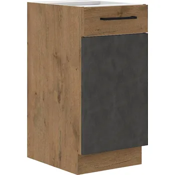 Kuchyňská skříňka Tempo Kondela Spodní skříňka, šedá matná / dub lancelot, VEGA 40 D 1F BB