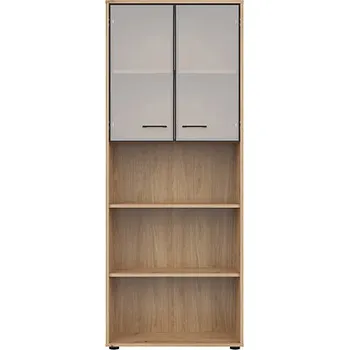 Knihovna Brwcz SPACE OFFICE REG2W/200 dub artisan/černý mat