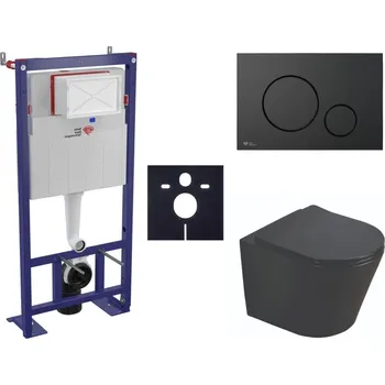 Klozet Swiss aqua technologies Cenově zvýhodněný závěsný WC set SAT do lehkých stěn / předstěnová montáž+ WC SAT Infinitio SIKOSSINB68