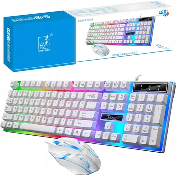 Klávesnice Membránová klávesnice Herní set myš s RGB podsvícením pro hráče
