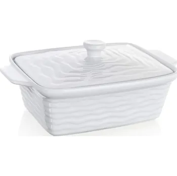 zapékací misa a miska Banquet Forma zapékací obdélníková s víkem CULINARIA White 28 x 18 cm