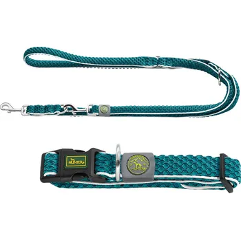 Obojek pro psa Hunter sada: obojek Hilo Vario Basic & nastavitelné vodítko Hilo - obojek M-L: 33 - 50 cm obvod krku & vodítko: délka 200 cm