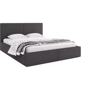 Postel BMS GROUP Čalouněná postel Hilton 140x200 s roštem a matrací, Grafit