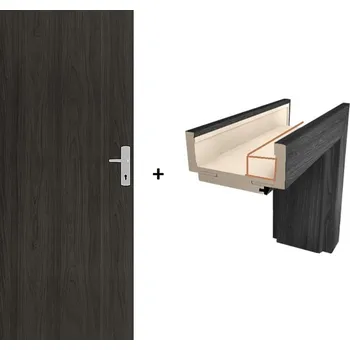 Stavebniny Naturel Protipožární dveře technické levé 80 cm jilm antracit SETDPOJA80L