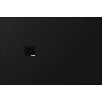 Sprchová vanička Polysan TRENECA vanička z litého mramoru s možností úpravy rozměru, 120x80cm, černá mat