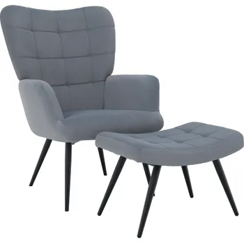 Křeslo Tempo Kondela Křeslo s podnoží, šedá Velvet látka/černá, HABEN