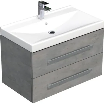 Šatní skříň Swiss aqua technologies Koupelnová skříňka s umyvadlem SAT Cube Way 80x53x46 cm beton mat CUBE46802BEVER