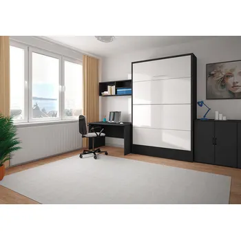 Postel Nabytekmorava Sklápěcí postel VS 21054, 200 x 140cm barva lamina: Antracit/bílé dveře