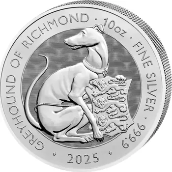 Royal Mint Stříbrná investiční mince Greyhound 10 Oz | Tudor Beasts | 2025 | 311,1 g